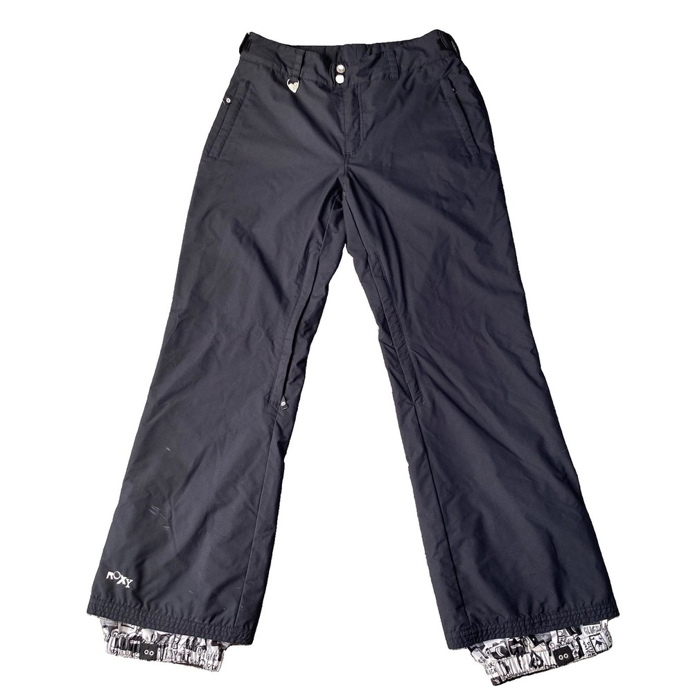 Women's Roxy Estilo Snow Boarding Ski Pants Sz Large Black Insulated Adjustable